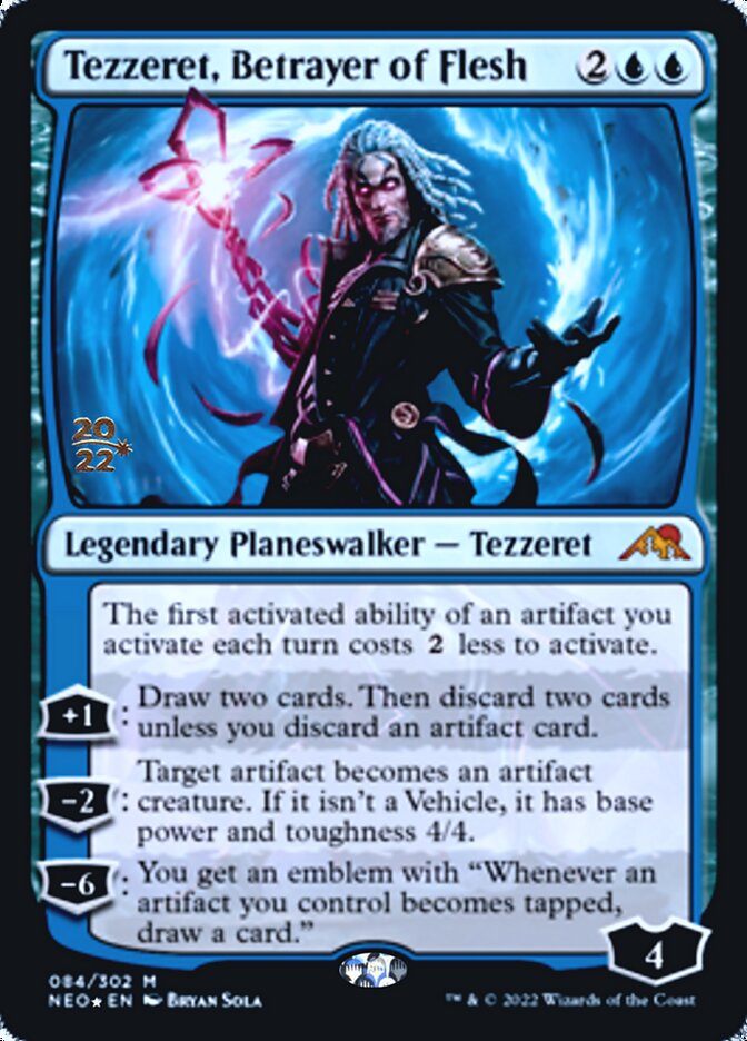 Tezzeret, Betrayer of Flesh [Kamigawa: Neon Dynasty Prerelease Promos] | Exor Games Truro