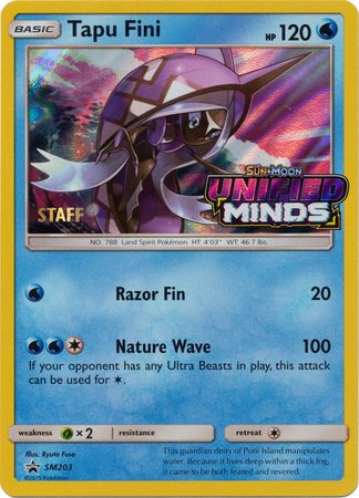 Tapu Fini (SM203) (Staff Prerelease Promo) [Sun & Moon: Black Star Promos] | Exor Games Truro