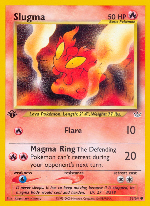 Slugma (53/64) [Neo Revelation 1st Edition] | Exor Games Truro