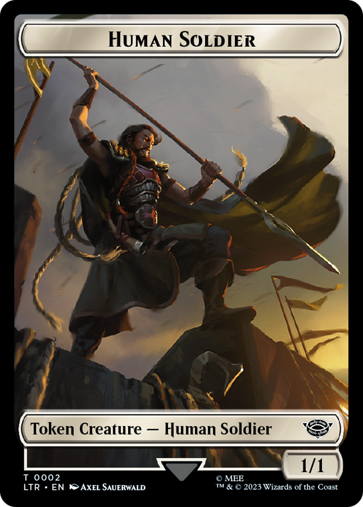 Food (11) // Human Soldier (02) Double-Sided Token [The Lord of the Rings: Tales of Middle-Earth Tokens] | Exor Games Truro