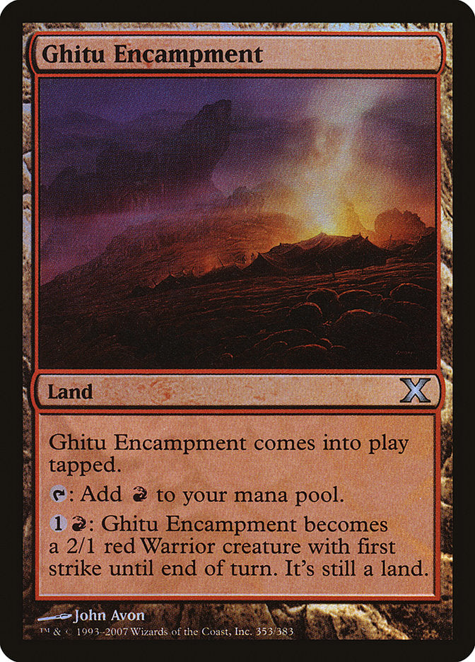 Ghitu Encampment (Premium Foil) [Tenth Edition] | Exor Games Truro