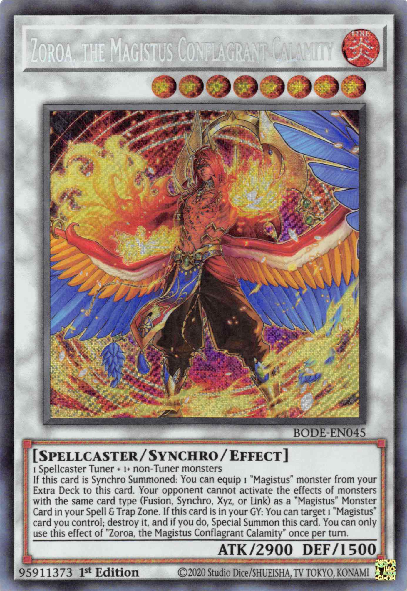 Zoroa, the Magistus Conflagrant Calamity [BODE-EN045] Secret Rare | Exor Games Truro