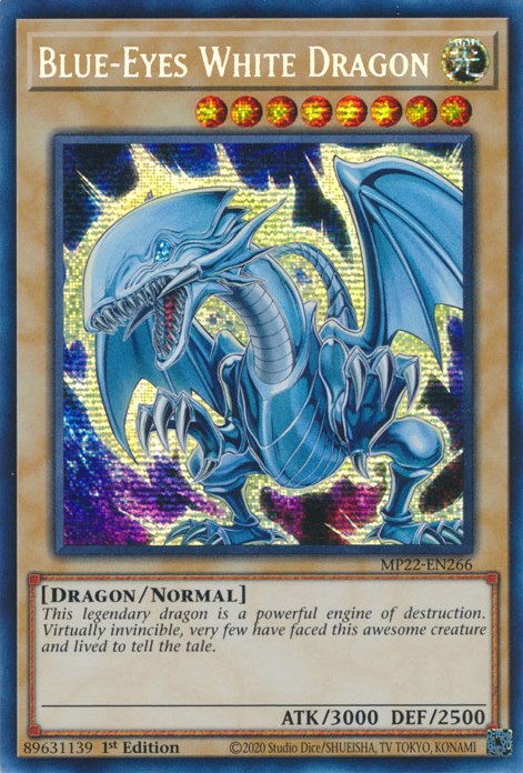 Blue-Eyes White Dragon [MP22-EN266] Prismatic Secret Rare | Exor Games Truro