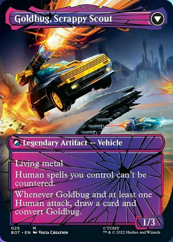 Goldbug, Humanity's Ally // Goldbug, Scrappy Scout (Shattered Glass) [Universes Beyond: Transformers] | Exor Games Truro