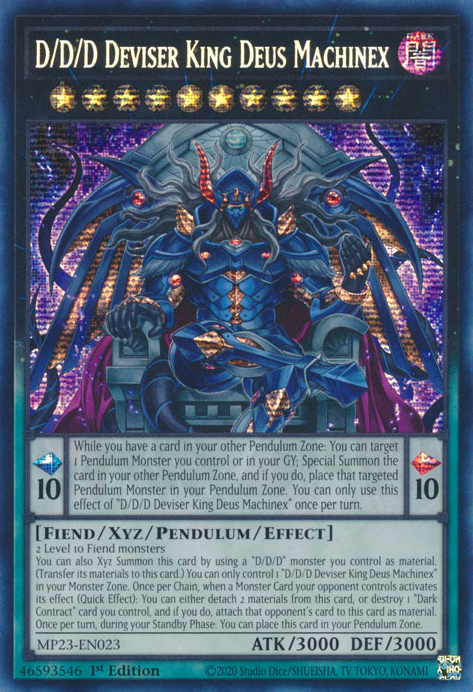 D/D/D Deviser King Deus Machinex [MP23-EN023] Prismatic Secret Rare | Exor Games Truro