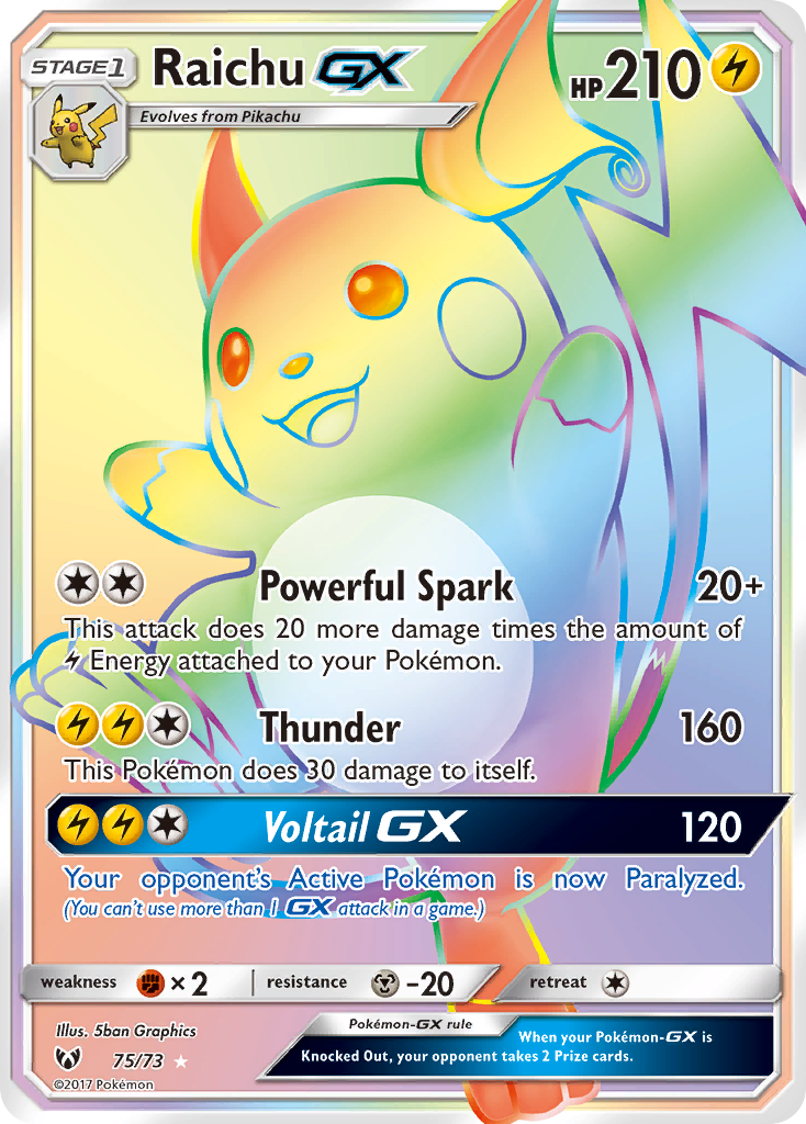 Raichu GX (75/73) [Sun & Moon: Shining Legends] | Exor Games Truro