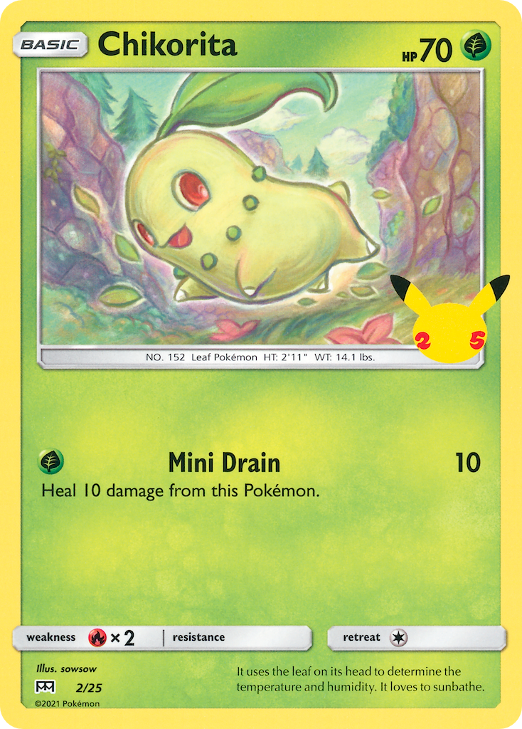 Chikorita (2/25) [McDonald's 25th Anniversary] | Exor Games Truro