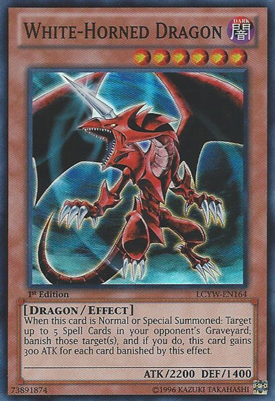 White-Horned Dragon (Redemption Replacement) [MDP2-EN006K] Rare | Exor Games Truro