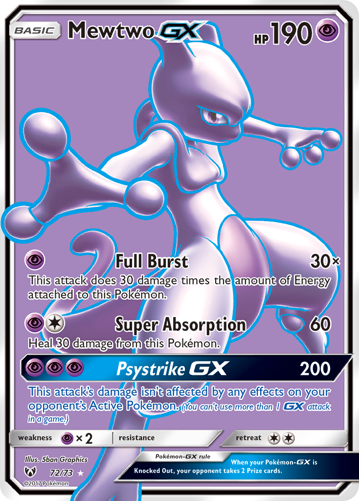 Mewtwo GX (72/73) [Sun & Moon: Shining Legends] | Exor Games Truro