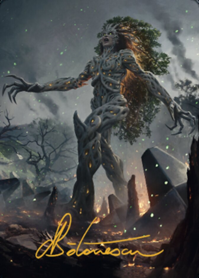 Titania, Gaea Incarnate Art Card (Gold-Stamped Signature) [The Brothers' War Art Series] | Exor Games Truro