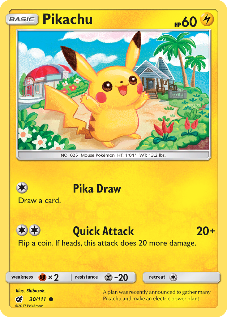 Pikachu (30/111) [Sun & Moon: Crimson Invasion] | Exor Games Truro