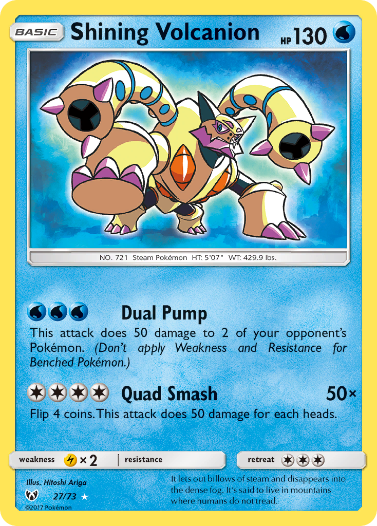 Shining Volcanion (27/73) [Sun & Moon: Shining Legends] | Exor Games Truro