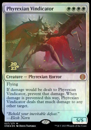 Phyrexian Vindicator [Phyrexia: All Will Be One Prerelease Promos] | Exor Games Truro