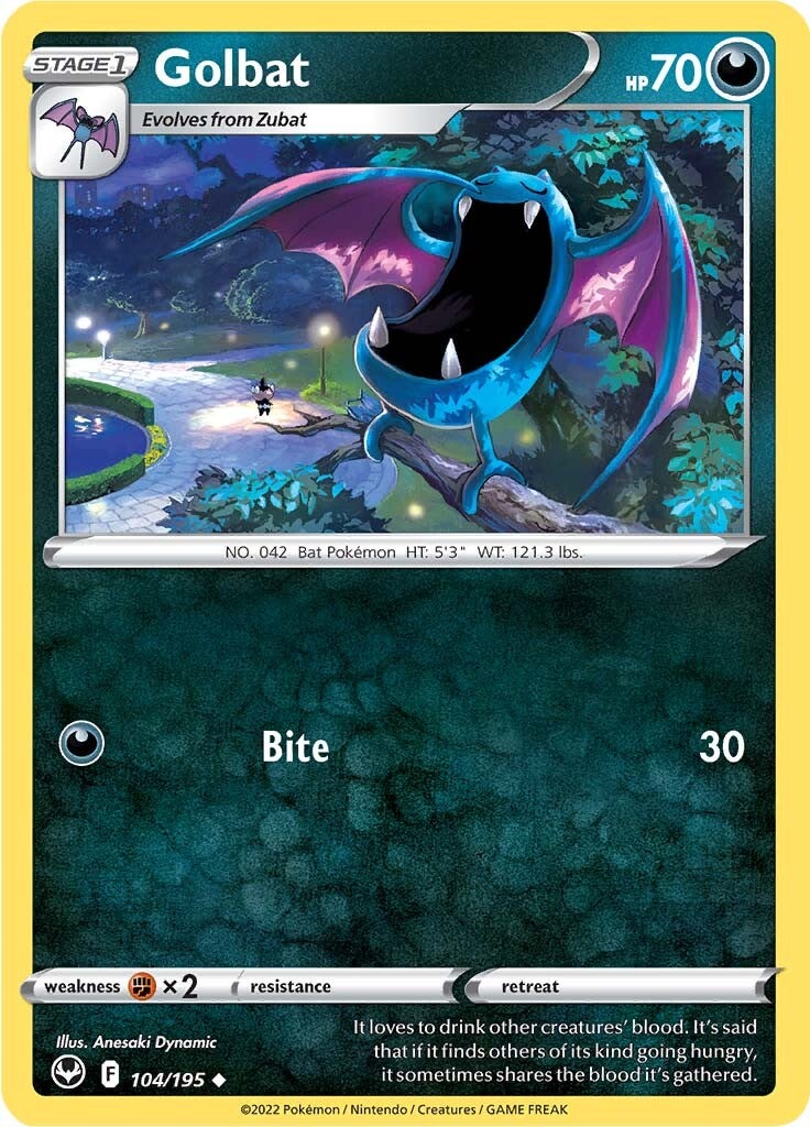 Golbat (104/195) [Sword & Shield: Silver Tempest] | Exor Games Truro