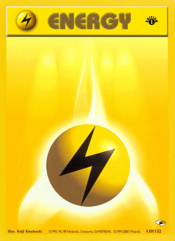 Lightning Energy (130/132) [Gym Heroes 1st Edition] | Exor Games Truro