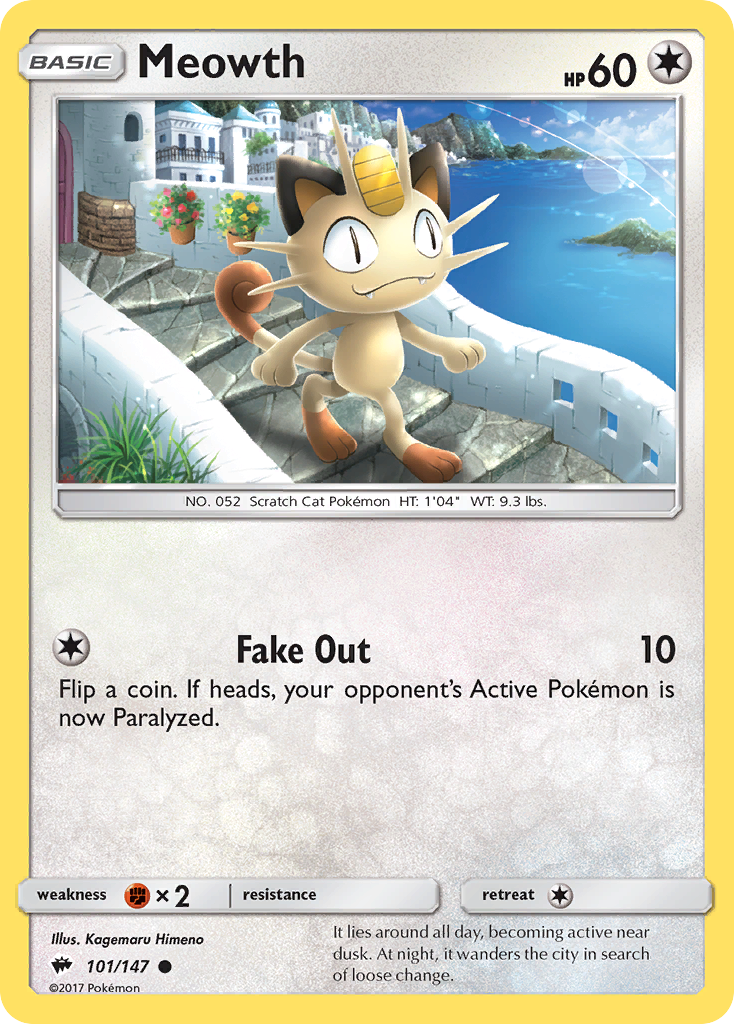 Meowth (101/147) [Sun & Moon: Burning Shadows] | Exor Games Truro