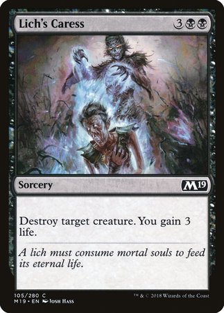 Lich's Caress [Core Set 2019] | Exor Games Truro
