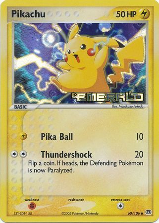 Pikachu (60/106) (Stamped) [EX: Emerald] | Exor Games Truro