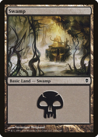 Swamp (240a) [Zendikar] | Exor Games Truro
