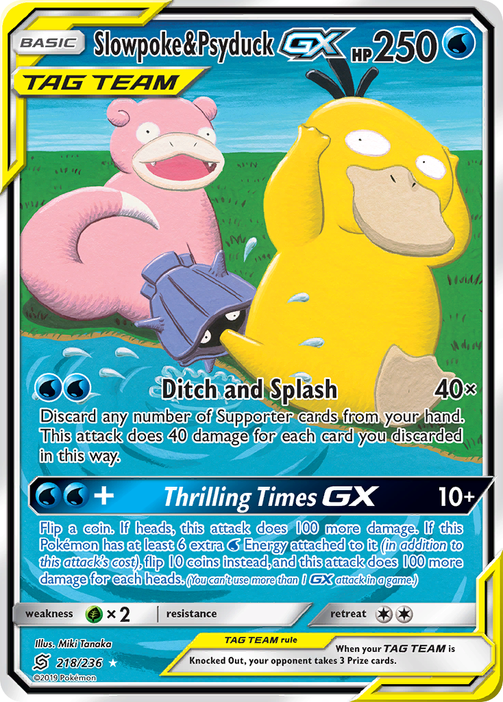 Slowpoke & Psyduck GX (218/236) [Sun & Moon: Unified Minds] | Exor Games Truro