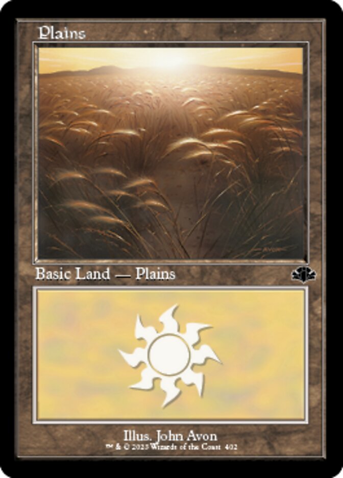 Plains (402) (Retro) [Dominaria Remastered] | Exor Games Truro