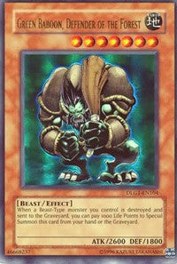 Green Baboon, Defender of the Forest [DLG1-EN104] Ultra Rare | Exor Games Truro