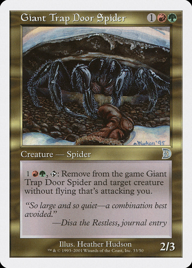 Giant Trap Door Spider [Deckmasters] | Exor Games Truro