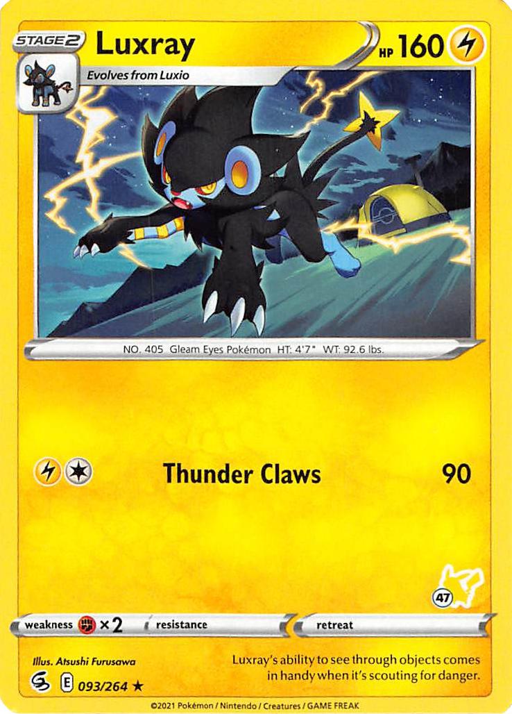 Luxray (093/264) (Pikachu Stamp #47) [Battle Academy 2022] | Exor Games Truro