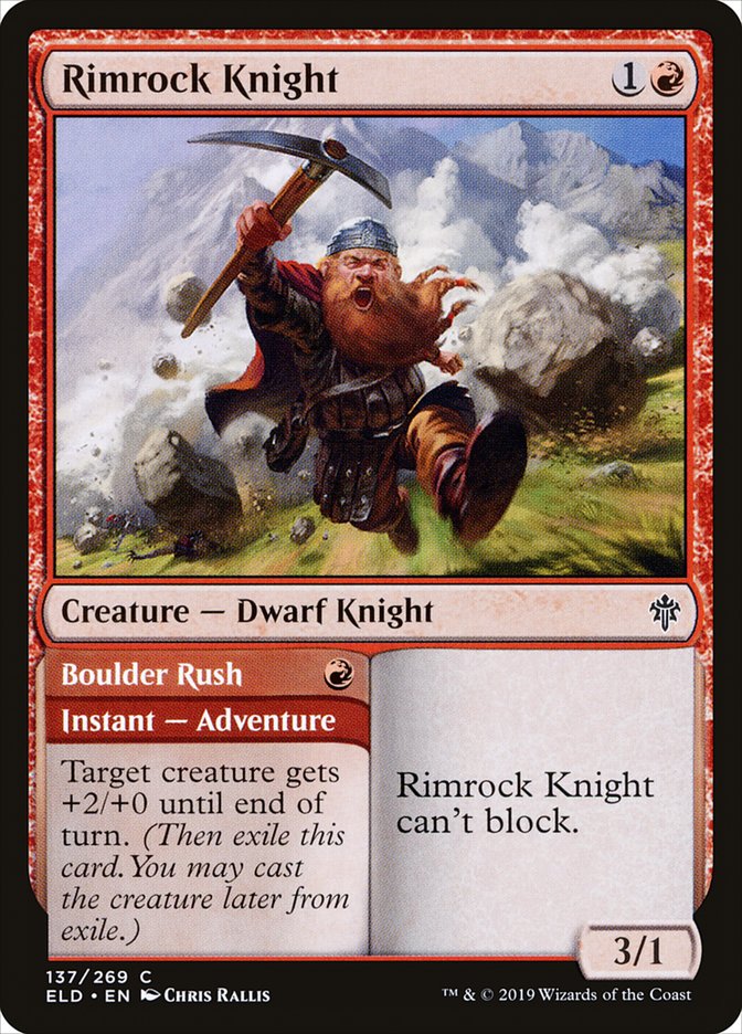 Rimrock Knight // Boulder Rush [Throne of Eldraine] | Exor Games Truro
