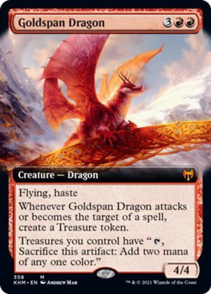 Goldspan Dragon (Extended Art) [Kaldheim] | Exor Games Truro