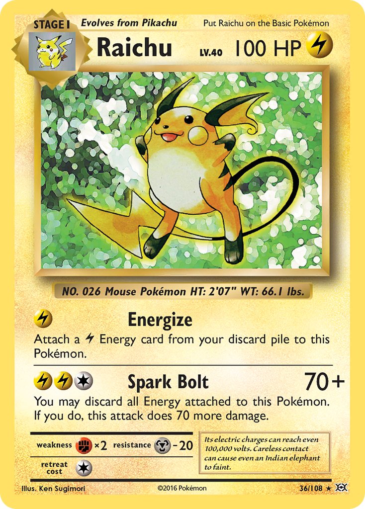 Raichu (36/108) (Theme Deck Exclusive) [XY: Evolutions] | Exor Games Truro
