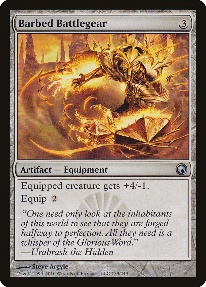 Barbed Battlegear [Scars of Mirrodin] | Exor Games Truro