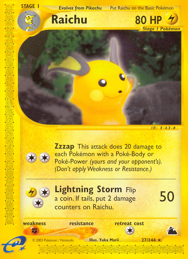 Raichu (27/144) [Skyridge] | Exor Games Truro