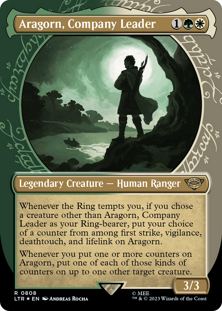 Aragorn, Company Leader (Showcase) (Surge Foil) [The Lord of the Rings: Tales of Middle-Earth] | Exor Games Truro