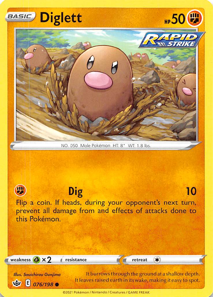 Diglett (076/198) [Sword & Shield: Chilling Reign] | Exor Games Truro