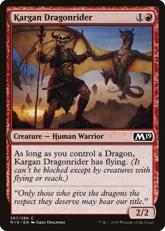 Kargan Dragonrider [Core Set 2019] | Exor Games Truro