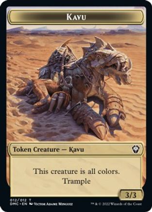 Kavu // Bear Double-sided Token [Dominaria United Commander Tokens] | Exor Games Truro