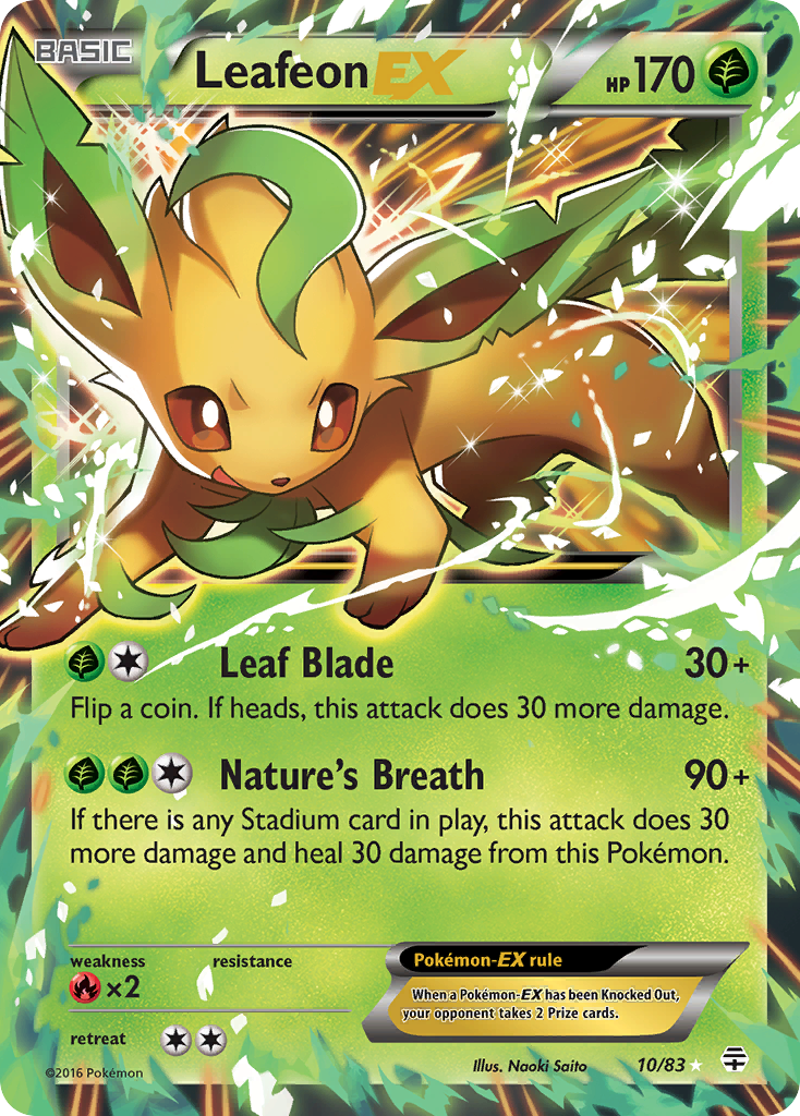 Leafeon EX (10/83) [XY: Generations] | Exor Games Truro