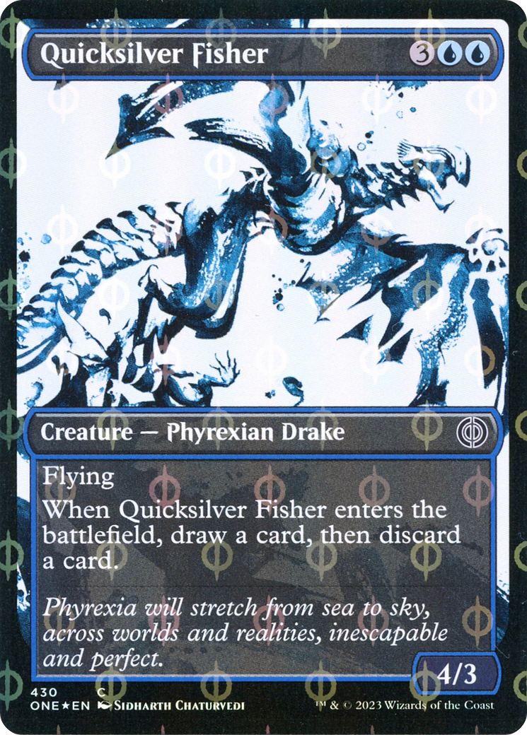 Quicksilver Fisher (Showcase Ichor Step-and-Compleat Foil) [Phyrexia: All Will Be One] | Exor Games Truro