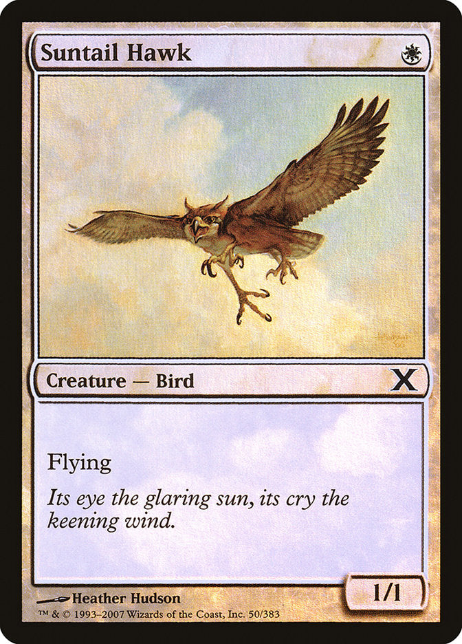 Suntail Hawk (Premium Foil) [Tenth Edition] | Exor Games Truro