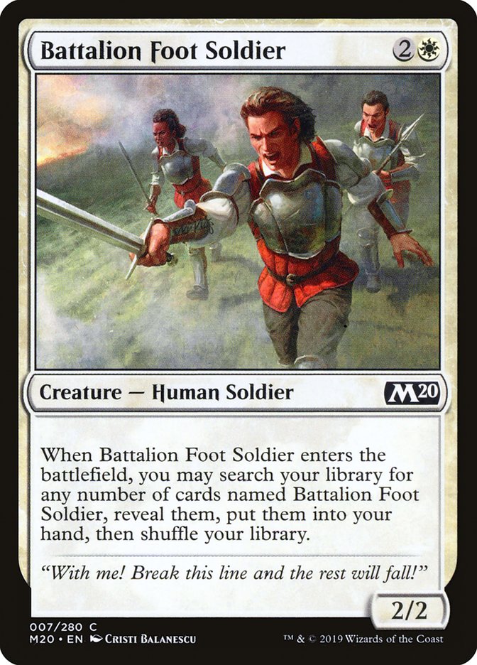 Battalion Foot Soldier [Core Set 2020] | Exor Games Truro