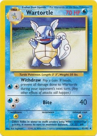 Wartortle (42/102) [Base Set Unlimited] | Exor Games Truro