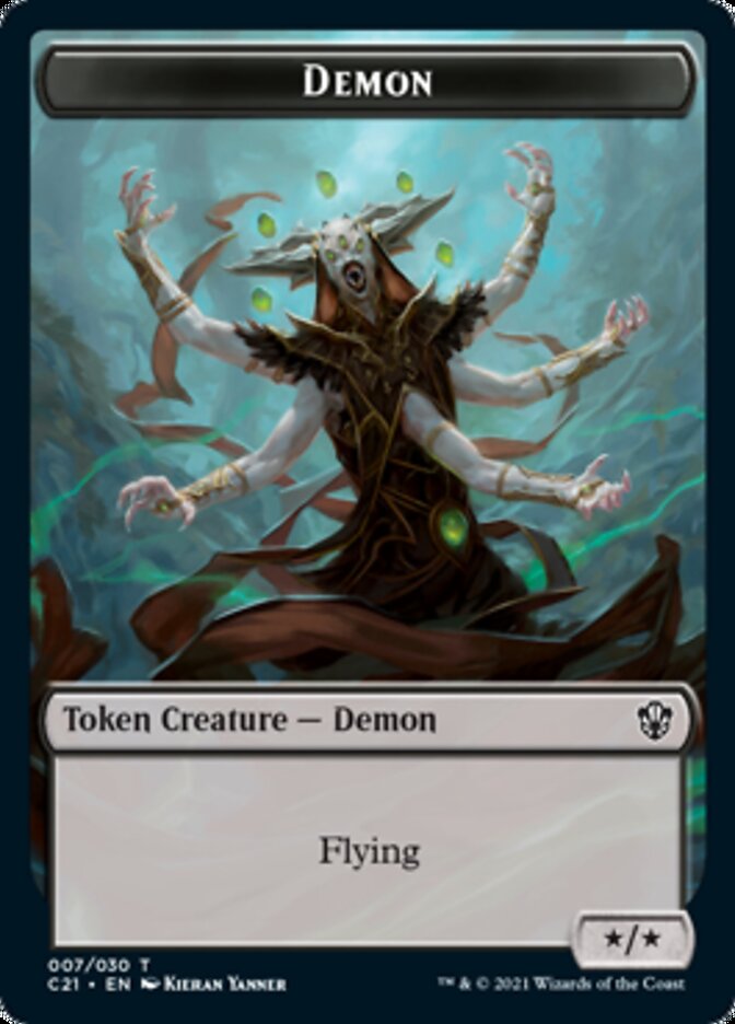 Demon // Fungus Beast Token [Commander 2021 Tokens] | Exor Games Truro