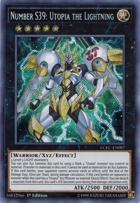 Number S39: Utopia the Lightning [LCKC-EN087] Secret Rare | Exor Games Truro