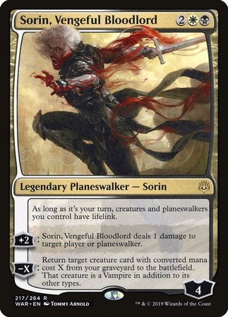 Sorin, Vengeful Bloodlord [War of the Spark] | Exor Games Truro