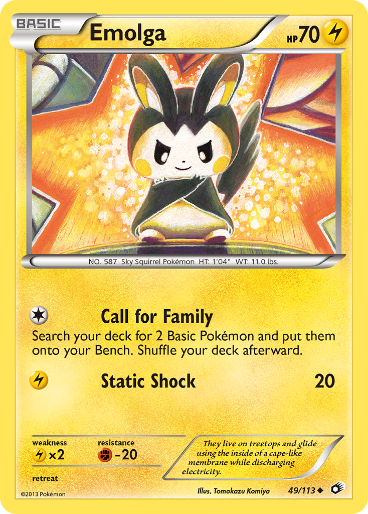 Emolga (49/113) [Black & White: Legendary Treasures] | Exor Games Truro