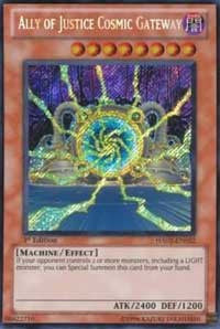 Ally of Justice Cosmic Gateway [HA02-EN022] Secret Rare | Exor Games Truro