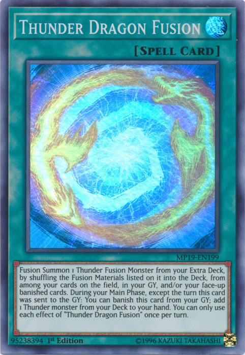 Thunder Dragon Fusion [MP19-EN199] Super Rare | Exor Games Truro