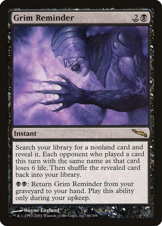 Grim Reminder [Mirrodin] | Exor Games Truro