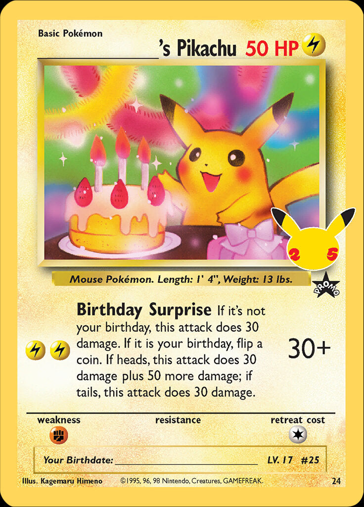 _____'s Pikachu (24) [Celebrations: 25th Anniversary - Classic Collection] | Exor Games Truro